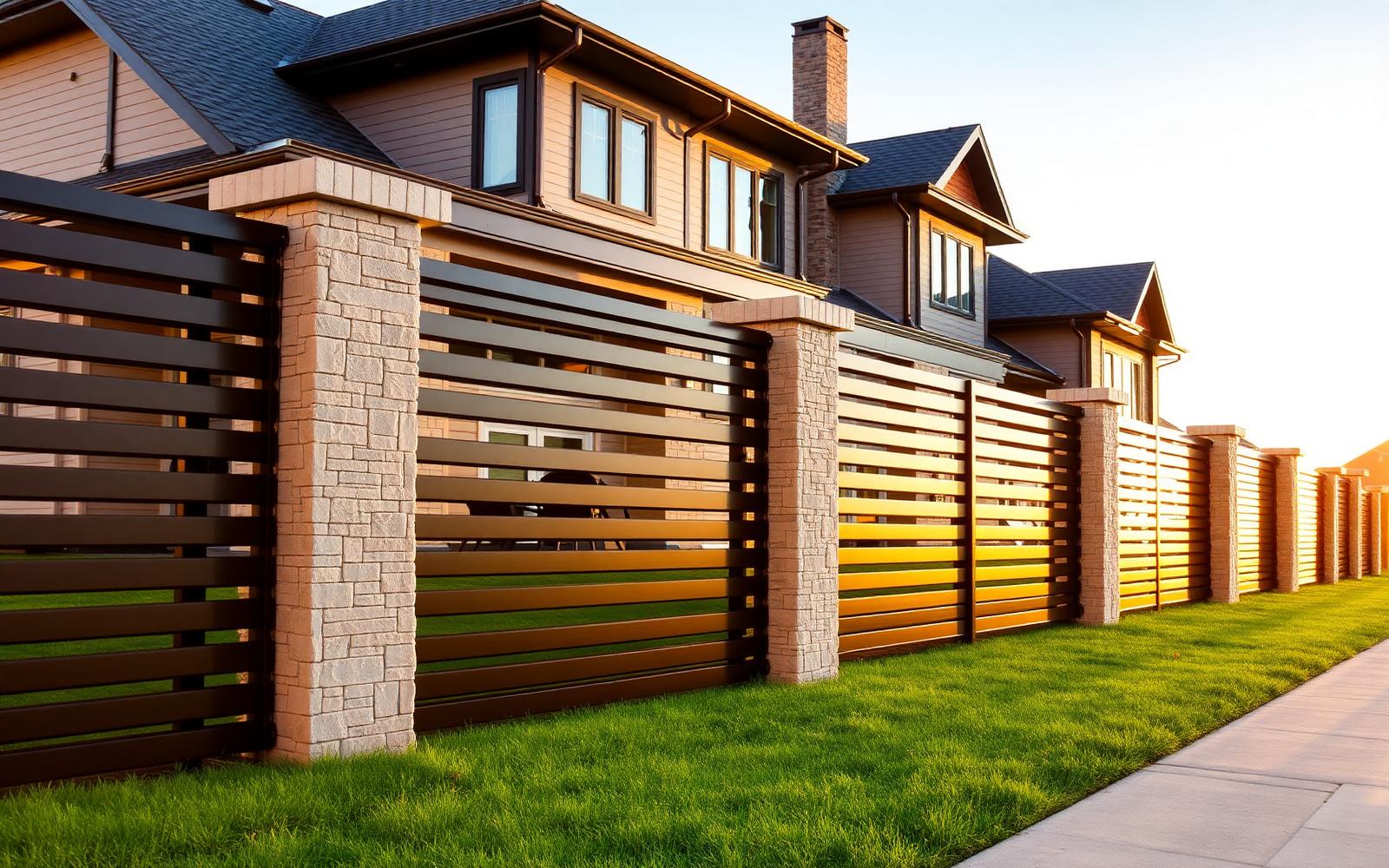 Modern Slat Privacy Fence